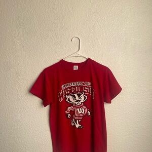 Vintage Russell Athletic University of Wisconsin T Shirt Size Small